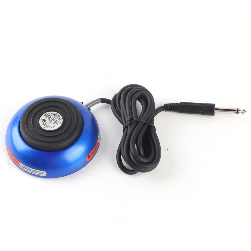 10A High-Current 360-Degree Sensitive Round Stainless Steel Tattoo Foot Pedal