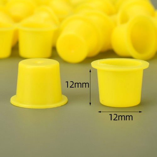 3 Sizes 100pcs/bag Yellow Tattoo Ink Cup
