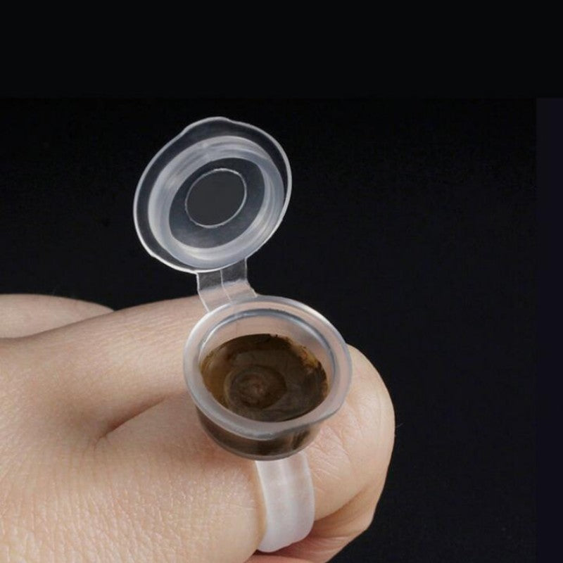 Pigment Tattoo Ink Cup Ring Holder Permanent Microblading Eyebrow Makeup