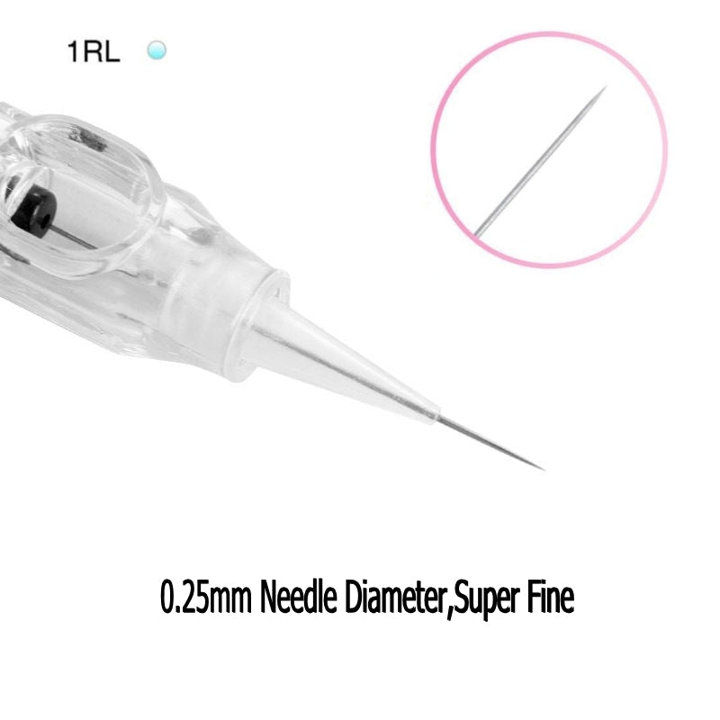 10 Pcs 600D-G Permanent Makeup Tattoo Cartridge Needle For Nouveau Contour Goochie&M8 Pen