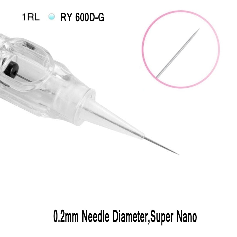 10 Pcs 600D-G Permanent Makeup Tattoo Cartridge Needle For Nouveau Contour Goochie&M8 Pen