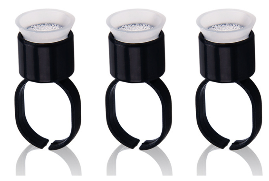 Disposable Permanent Makeup Microblading Tattoo Ink Cap Finger Ring Pigment Cup