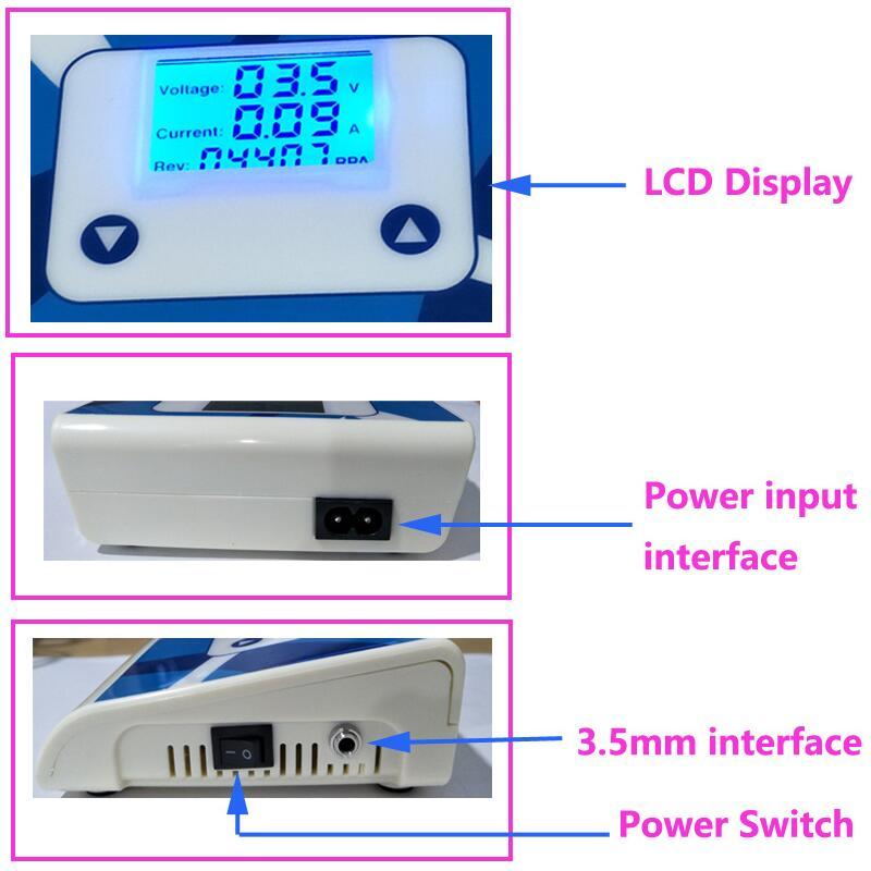 LED Digital Permanent Makeup Tattoo Machine Power Supply With Exchange Clip Cord