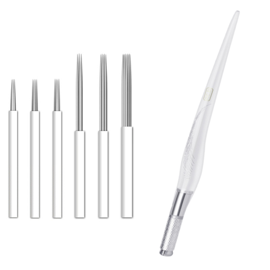 Round Semi Permanent Makeup Microblading Needle with Hand Tool 50pcs/box