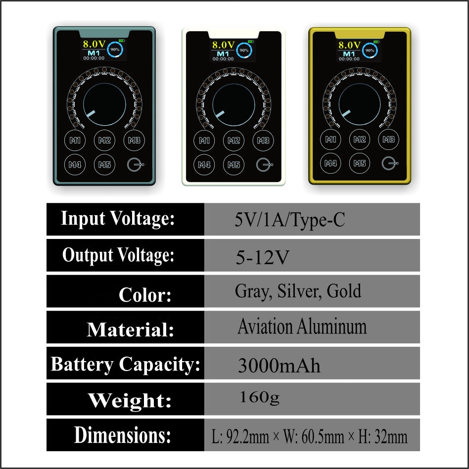 RY-KPZFW001 0.1V Fine-Adjustment Wireless Power Supply for Tattoo & Permanent Makeup Machine