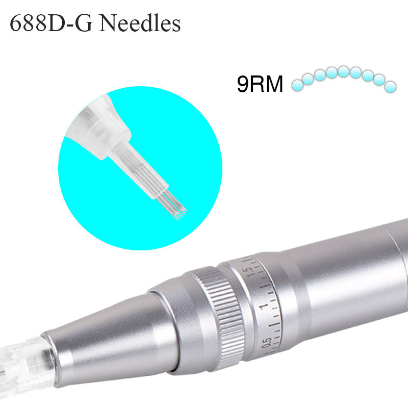 10 Pcs 600D-G Permanent Makeup Tattoo Cartridge Needle For Nouveau Contour Goochie&M8 Pen