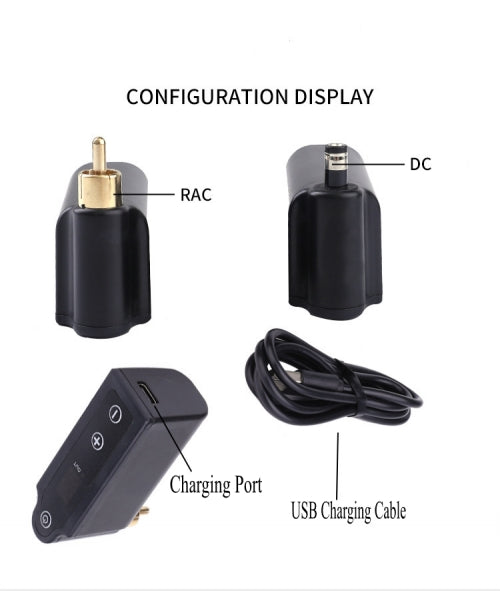1400Mah RCA/DC Head Wireless Tattoo Power Supply