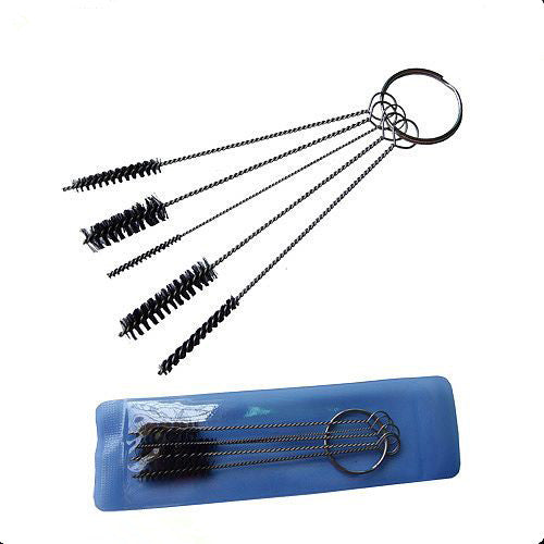5Pcs/Set Tattoo Machine Equipment Gun Grip Tube Tip Cleaning Brush Brushes