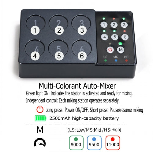 Portable Automatic Tattoo Ink Magnetic Mixer with 2500mAh Battery