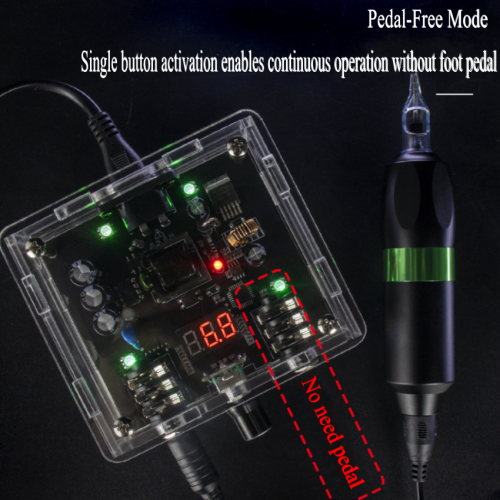 Colorful Transparent Tattoo Power Supply, Anti-Fatigue