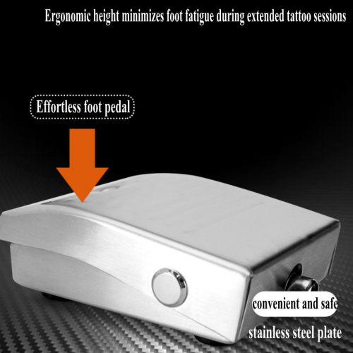 Stainless Steel Tattoo Footswitch with RCA Cord