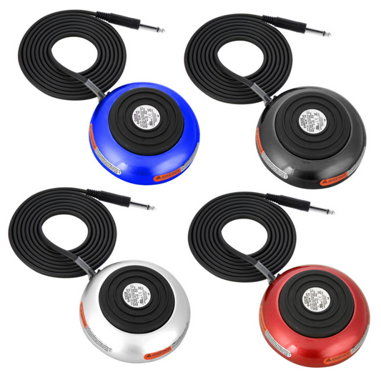 10A High-Current 360-Degree Sensitive Round Stainless Steel Tattoo Foot Pedal