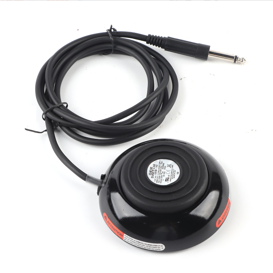 10A High-Current 360-Degree Sensitive Round Stainless Steel Tattoo Foot Pedal