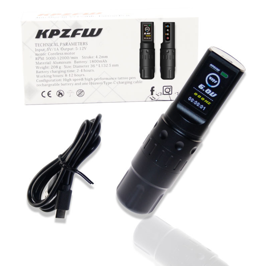 RY-KPZFW02 Wireless 1800Mah Battery Tattoo Machine Pen