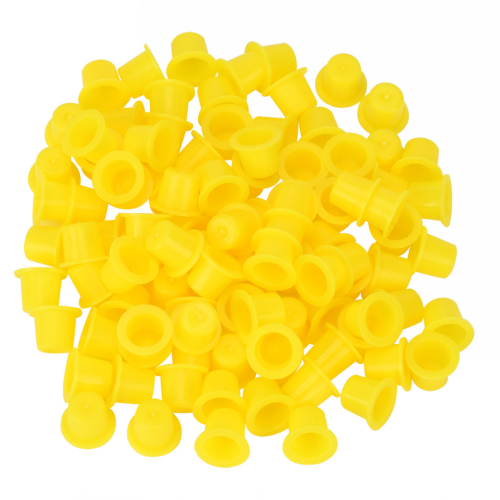 3 Sizes 100pcs/bag Yellow Tattoo Ink Cup