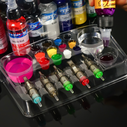12pcs/dozen 3 Colors Disposable Pigment Trays PMU Color Palette