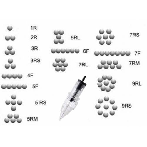 10Pcs 600D-E Disposable Tattoo Cartridge Needle RL/RS/F/M1 Replace For Cheyenne Hawk Machine Pen