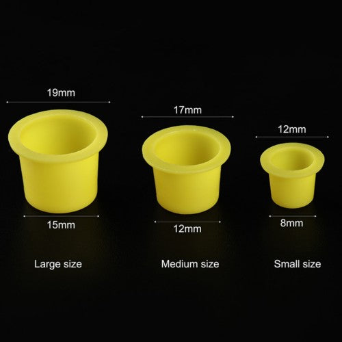 3 Sizes 100pcs/bag Yellow Tattoo Ink Cup