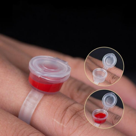 Pigment Tattoo Ink Cup Ring Holder Permanent Microblading Eyebrow Makeup