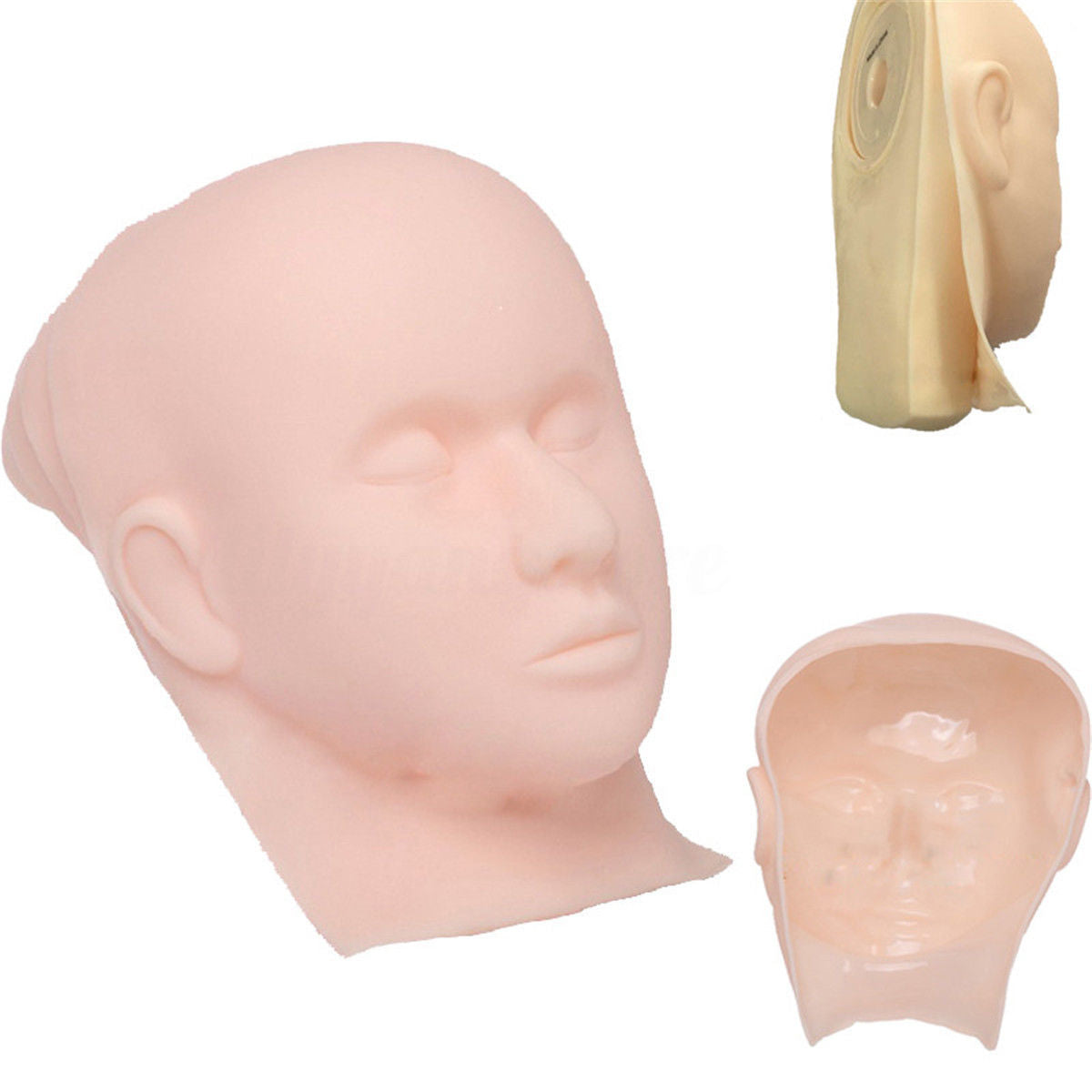 3D Silicone Permanent Makeup Tattoo Face Head Eye Eyebrow Lip Practice Fake Skin