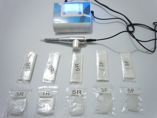 Permanent Makeup Tattoo Machine pen kit LED power supply with 50 pcs needle tip