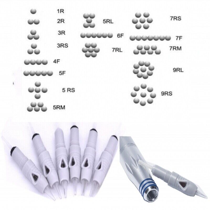 10 Pc Semi Dia 7.5mm Permanent Makeup Tattoo Needle Fit For Charmant Machine Pen