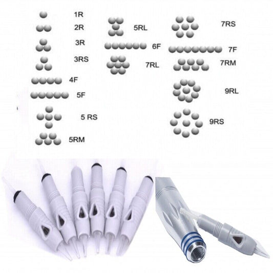 10 Pc Semi Dia 7.5mm Permanent Makeup Tattoo Needle Fit For Charmant Machine Pen