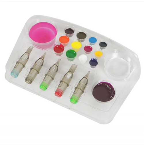 12pcs/dozen 3 Colors Disposable Pigment Trays PMU Color Palette